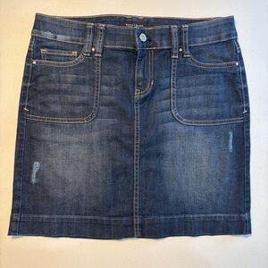 NWT WHBM Dark Blue Denim Mini Skirt